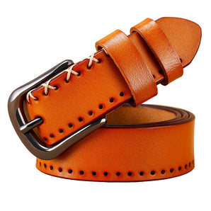 Buckle leather belt