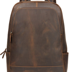 Leather men's backpack