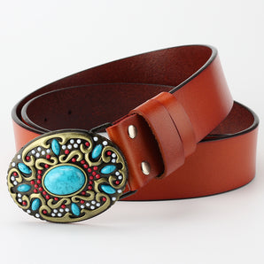 Fashion Bead Leather Women Belt Decoration