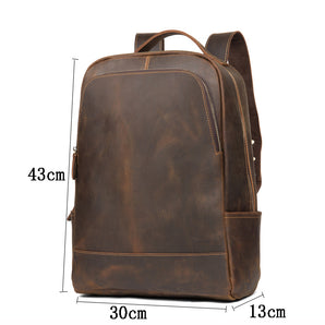 Leather men's backpack