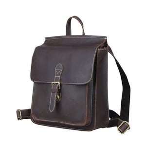 British College style leather backpack