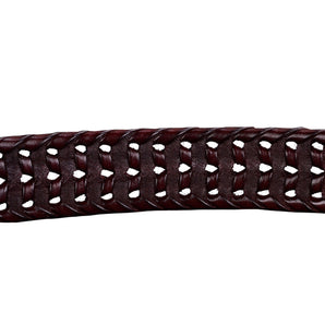 Ladies hand-woven leather belt