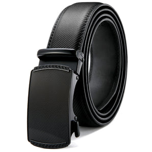 Auto buckle leather belt