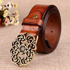 Women's Leather Vintage Decorative Belt