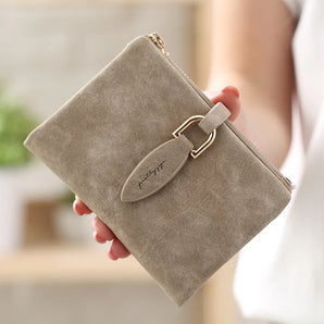 Vintage PU Leather Short Clutch Purse