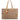 Luminous Leather Tote  -Tan