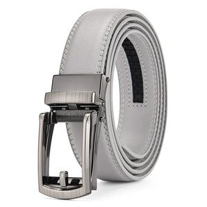 Top quality leather men's automatic buckle belts