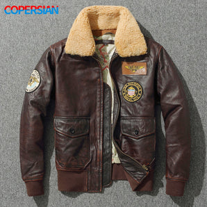 Pilot fur collar men jacket