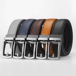 Top quality leather men's automatic buckle belts