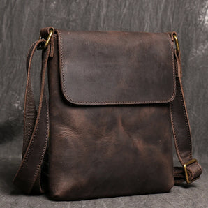 Genuine Leather Casual Shoulder Bag for Men