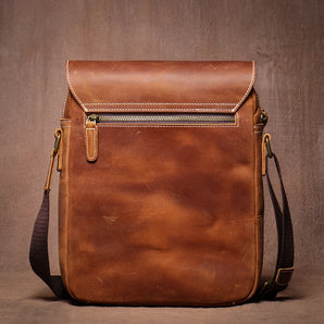 Vintage Classic Genuine Leather Men Crossbody Bags