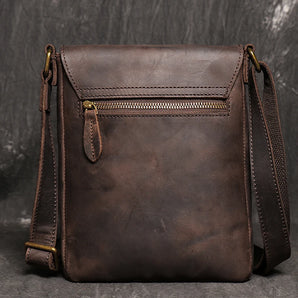 Genuine Leather Casual Shoulder Bag for Men