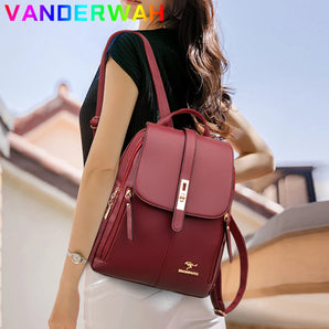 Genuine Women Leather Backpack