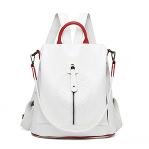 Genuine Leather Fashion Women Backpack