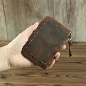 Genuine Leather Coin Vintage Wallet