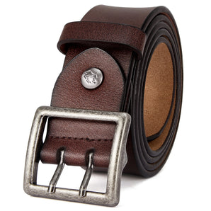 Genuine Cow Leather Pin Buckle Belt