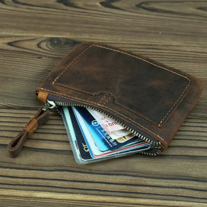 Genuine Leather Coin Vintage Wallet