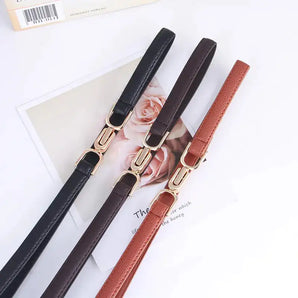 Adjustable Leather Dress Belt